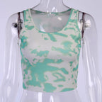 2020 Women's Backless Crop Top - Tie-Dye Design