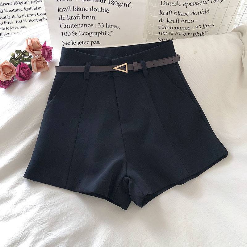 2023 Women's High-Waisted Casual Shorts with Belt