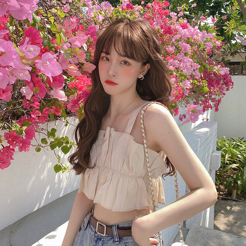2020 Summer Korean Style Sleeveless Crop Top for Women