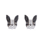 French Bulldog Rhinestone Stud Earrings