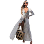 2024 Women's Beach Cover-Up with Lace Design