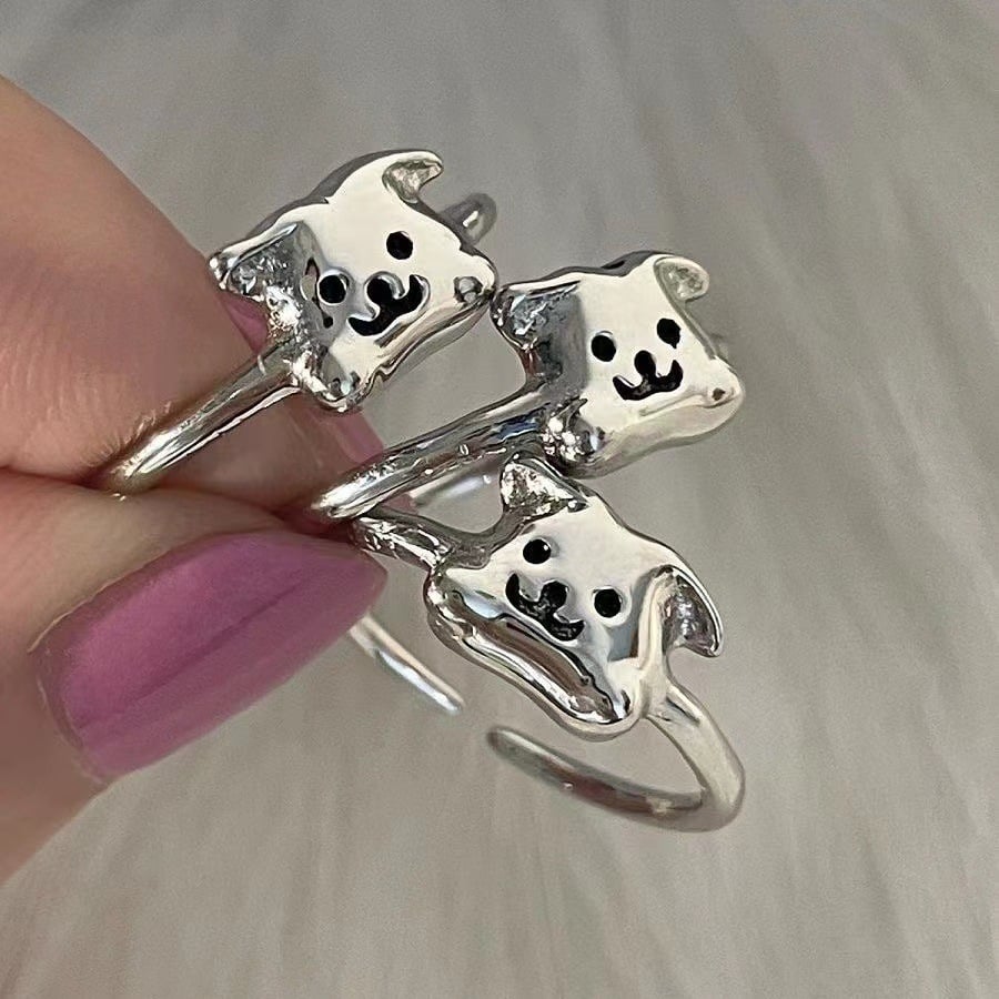 Cute Puppy Open Ring