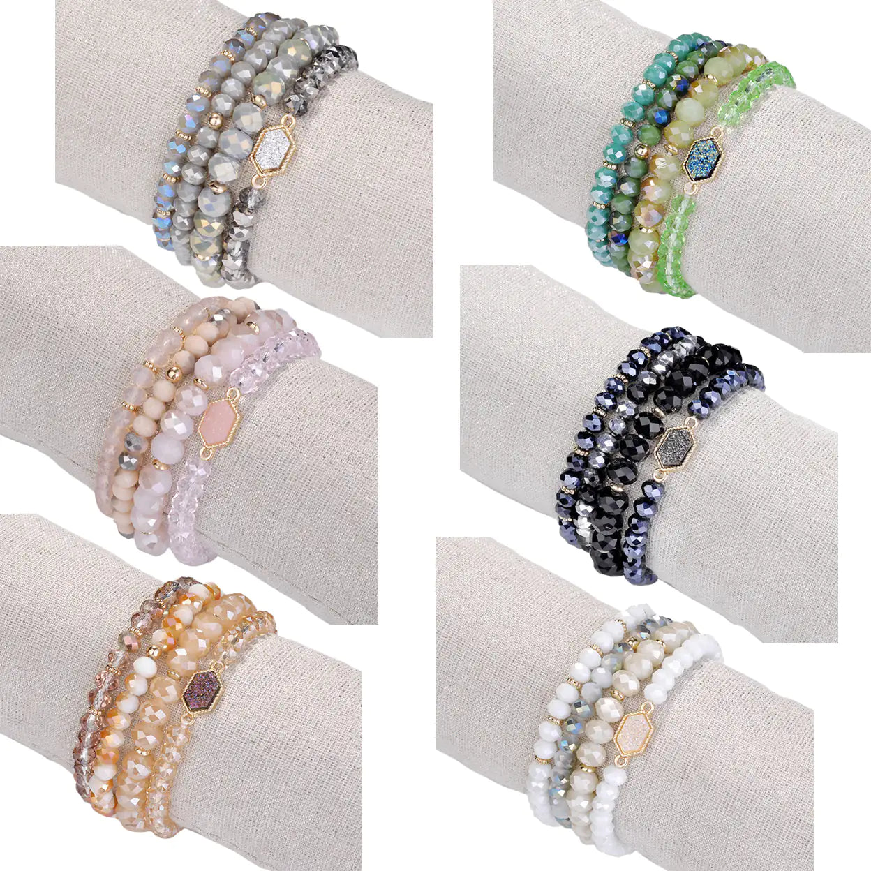Arm Candy Stone And Glass Crystal Bracelets | Jewelry