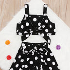 Girls' Polka-Dot Tank and Ruffle Skirt Set