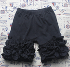 2019 Kids Cotton Ruffle Hem Shorts for Girls