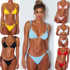 Women's Black Triangle String Bikini