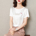 Flamingo Short Sleeve Crop Top Casual T-Shirt
