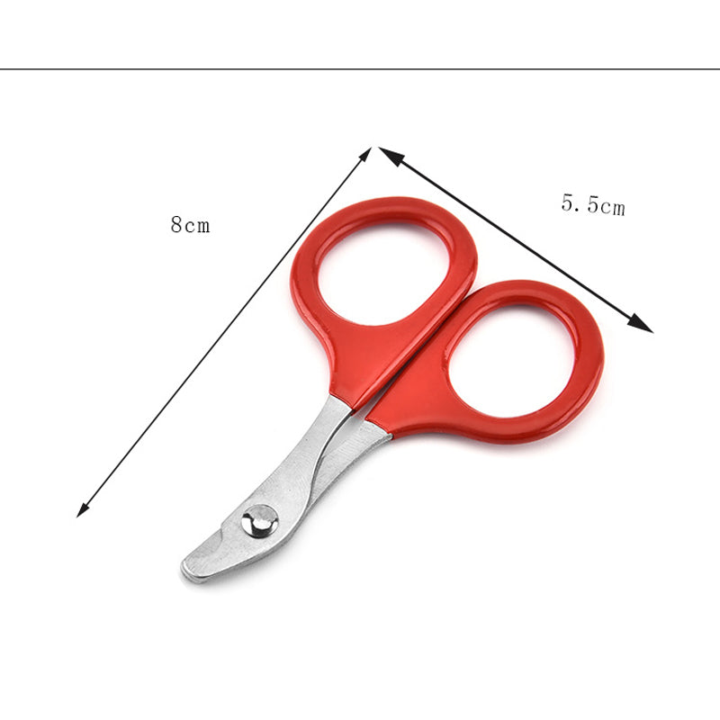 Pet Nail Clippers for Cats & Small Dogs, Stainless Steel Curved Blade Claw Trimmer Scissors, Easy-Grip Grooming Tool