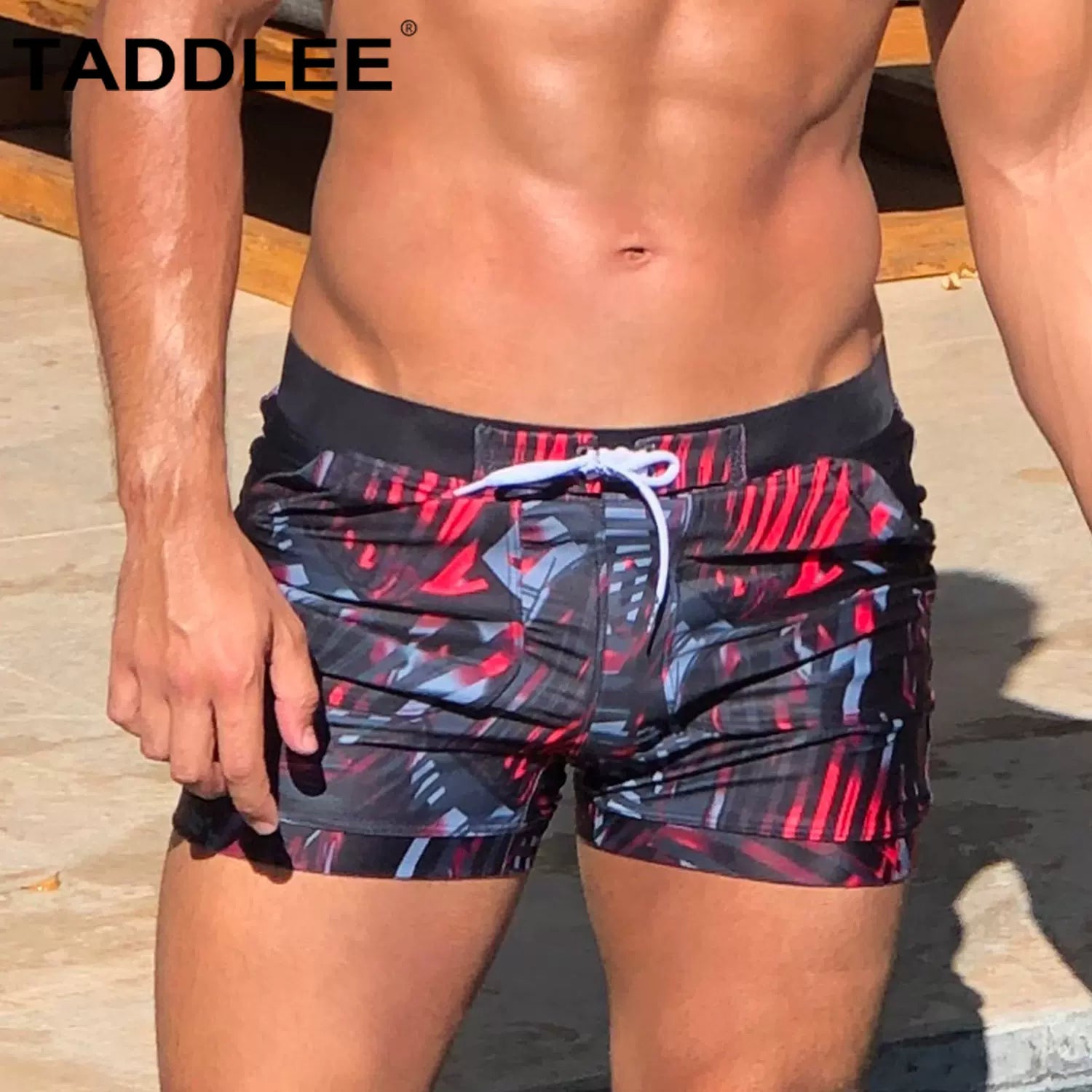 Men's Quick-Dry Comic Print Swim Shorts