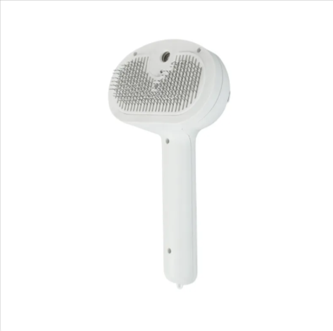 Self-Cleaning Pet Grooming Brush with Mist, Rechargeable Deshedding Slicker Brush for Cats and Dogs, One-Click Hair Removal Spray Comb