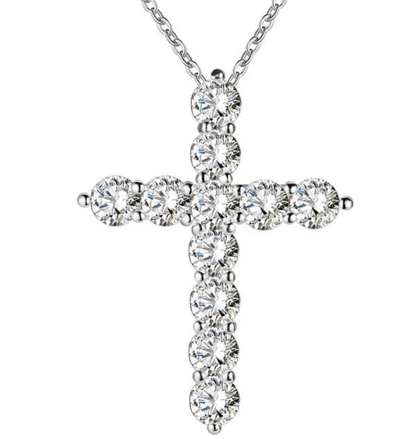 Crystal Cross Pendant Necklace