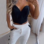 2023 Summer Fashion Stylish Crop Top and High-Waist Pants Set