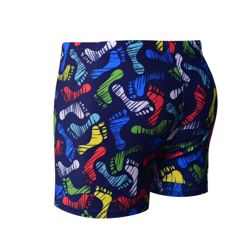 Men's Graffiti Print Boxer Swim Trunks