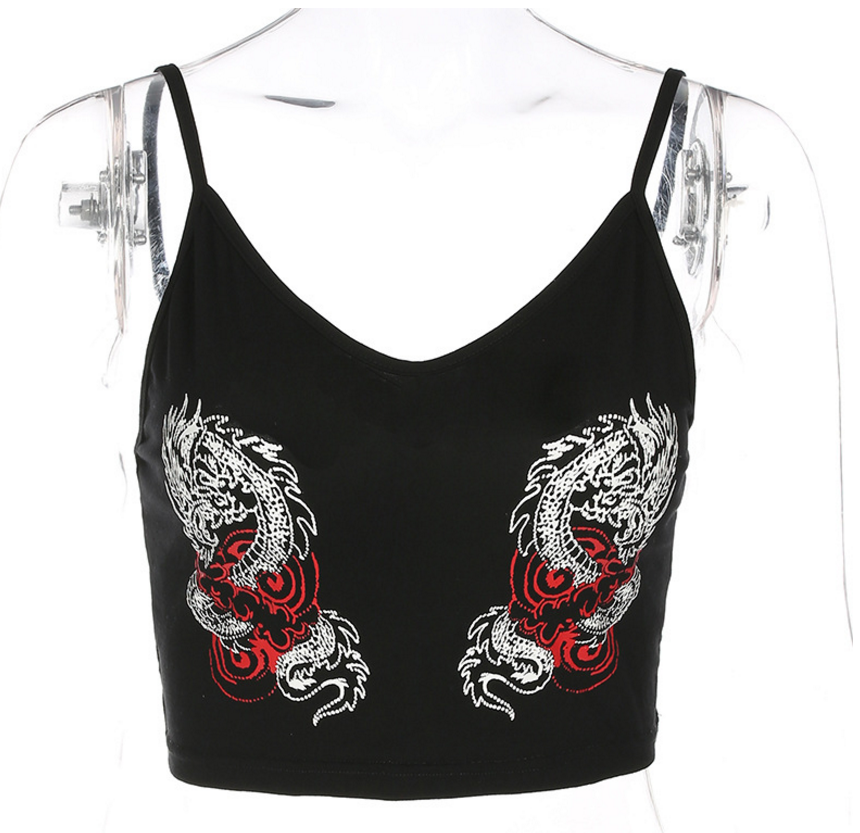 Popular Sexy Dragon Print Women's Camisole Top