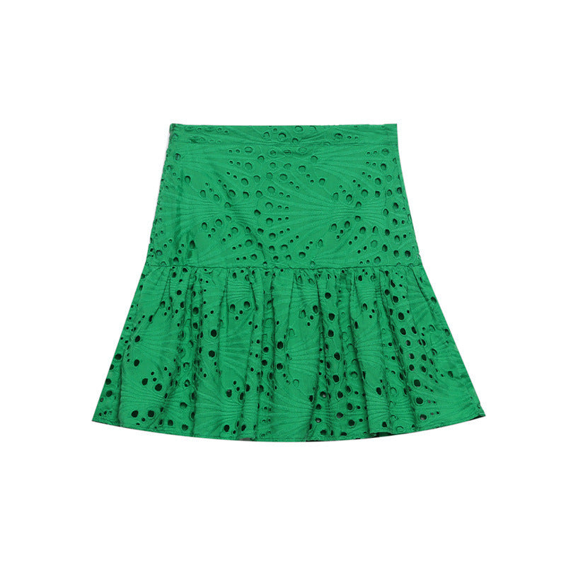 2023 Women's Hollow Neckline Crop Top & Skirt Set S33-63757