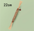 Natural Silvervine Cat Chew Stick, Cotton Rope Wrapped Dental Teeth Cleaning Toy for Cats and Kittens, 22cm
