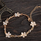 Cat's Eye Stone Flower Bracelet for Women