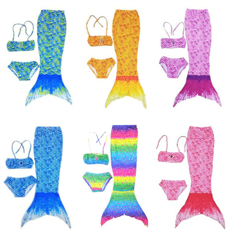 Girls' Mermaid Tail Swimsuit Set