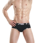 Mens Swim Briefs with Camo Waistband