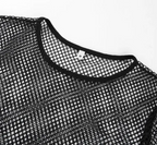 Women's Mesh Long Sleeve Crop Top
