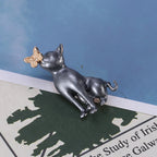 Cartoon Dog and Butterfly Brooch