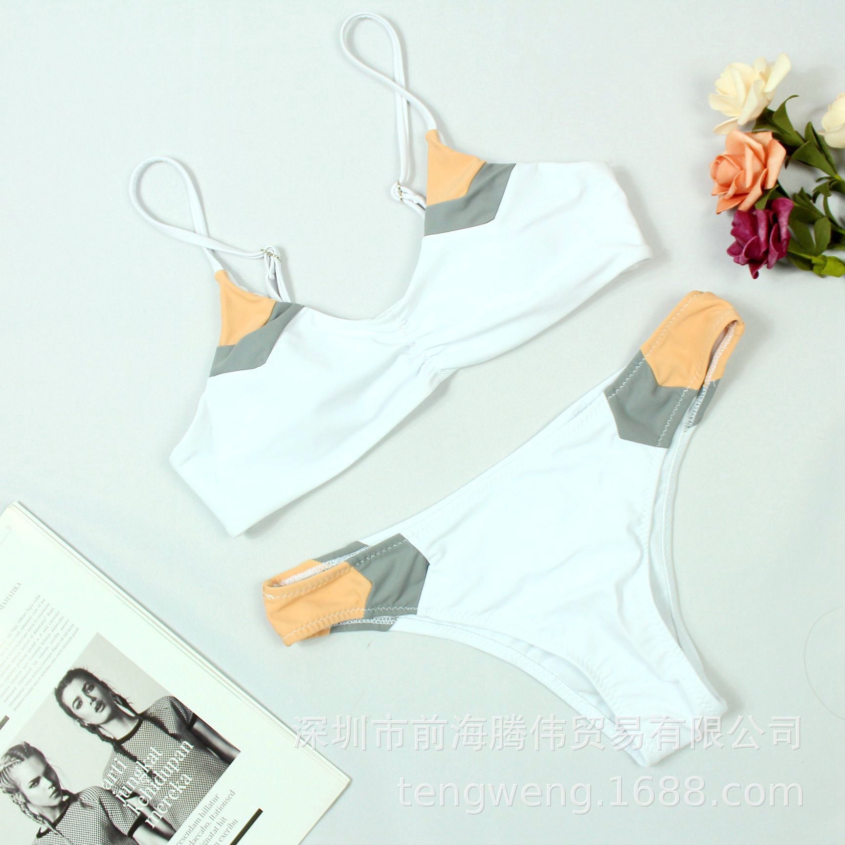 Color Block Bikini Set
