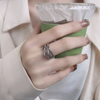 Twist Shape Line Cross Ring - Trendy Forefinger Accessory