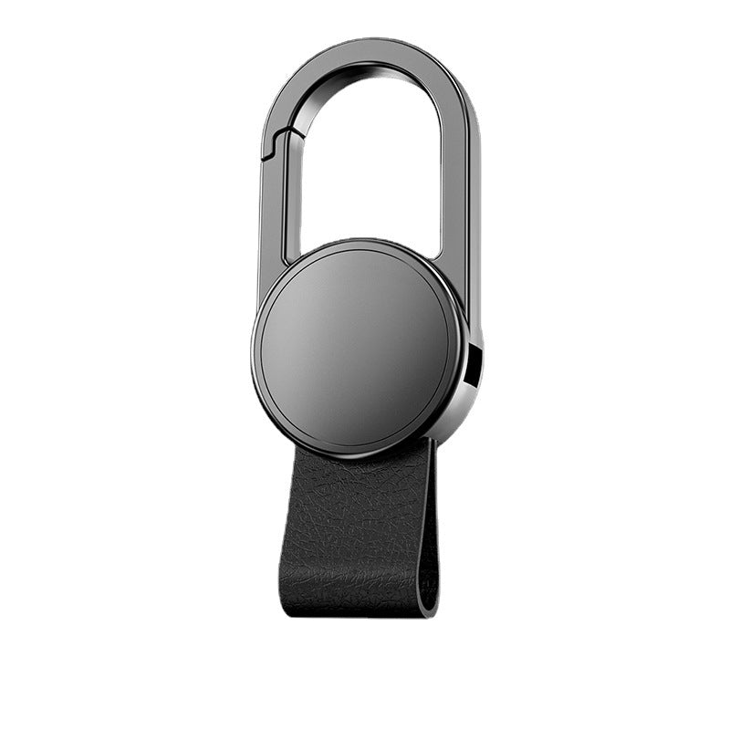 Men's Leather Car Keychain with Metal Clip | Accessory