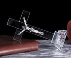 Crystal Crucifix Cross Ornament - Christian Home Decor