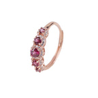 Rose Gold Purple Garnet Ring