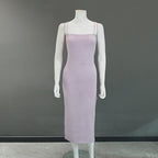 Knit Spaghetti Strap Bodycon Midi Dress