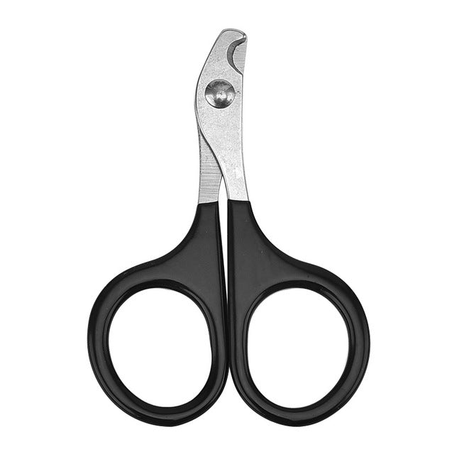 Pet Nail Clippers for Cats & Small Dogs, Stainless Steel Curved Blade Claw Trimmer Scissors, Easy-Grip Grooming Tool