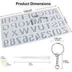 Letter Mould Keychain Epoxy Craft Kit | Accessory