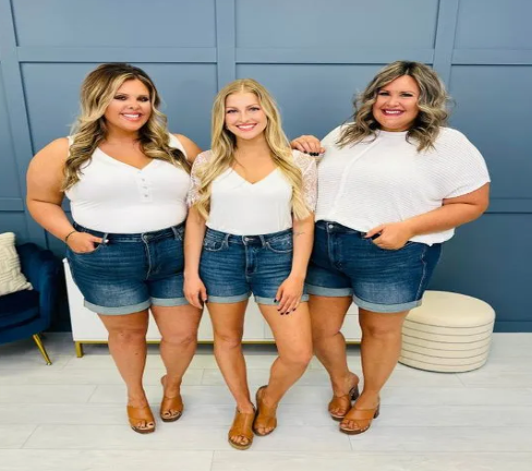 Tummy Control Denim Shorts for Women (Single Item)