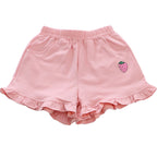 Girls' Strawberry Print Shorts (Three-Quarter Length)