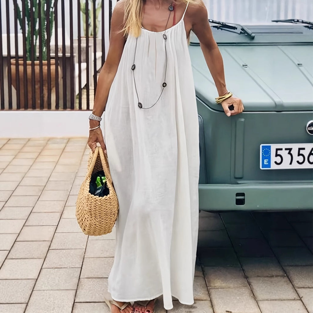 Loose Spaghetti Strap Bohemian Dress