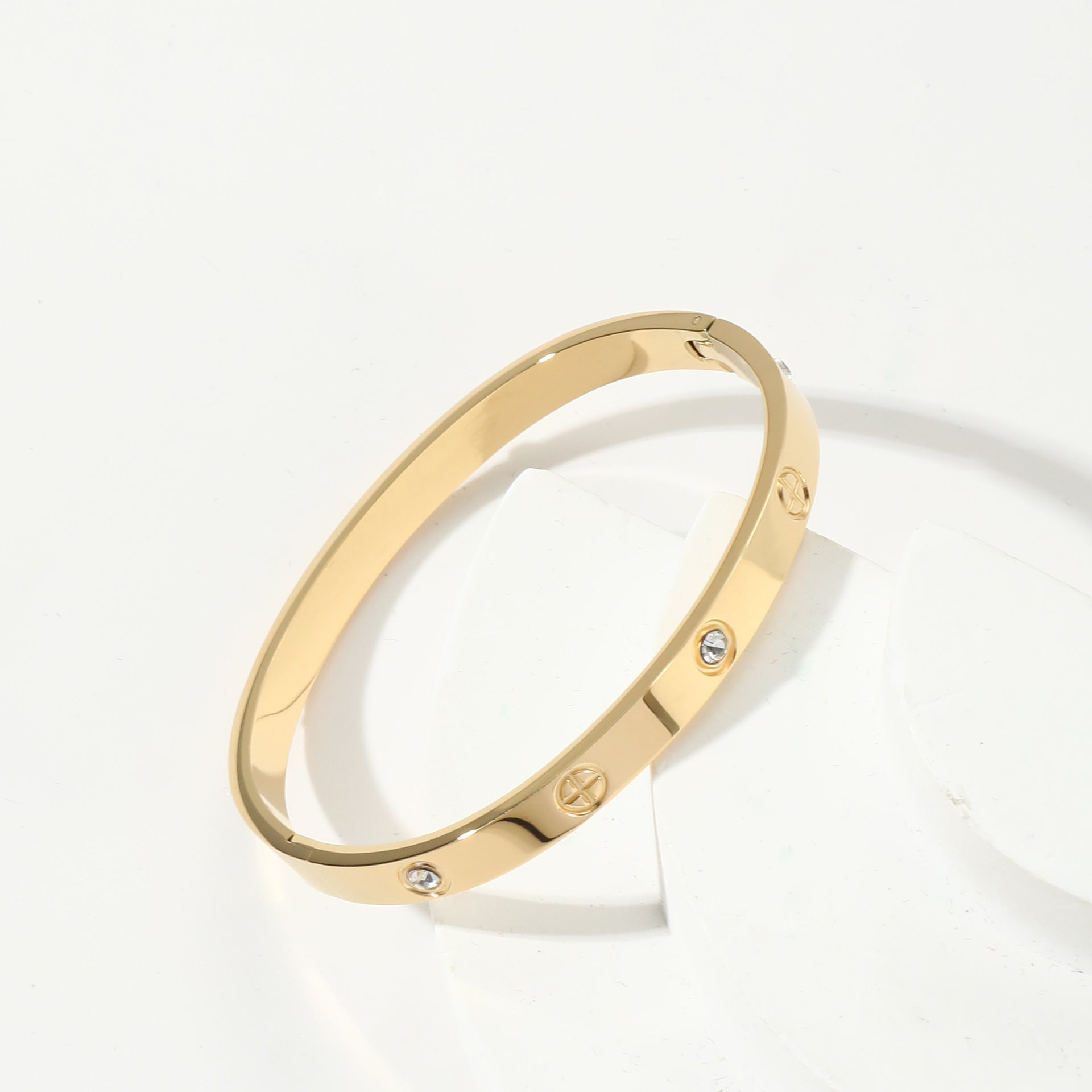 Classic Cross Design Bangle Bracelet