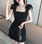 Tie-Bow Strap Bodycon Mini Dress