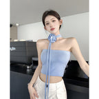 Cropped Tube Top with Harness Straps