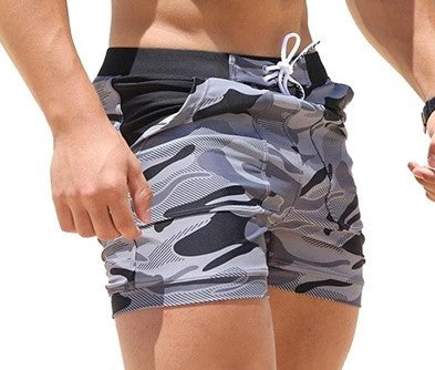 Men's Camouflage Drawstring Swim Trunks