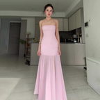 Women's Elegant Mesh Tube Top Bodycon Dress
