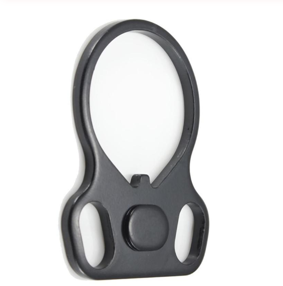 Ambidextrous Tactical Sling Mount Adapter, Dual Loop End Plate Sling Swivel Attachment for Single Point Slings, Lightweight Metal Left or Right Hand