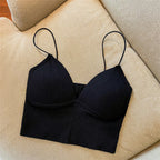 V-Shaped Fit Thin Strap Stripe Tank Top for Women