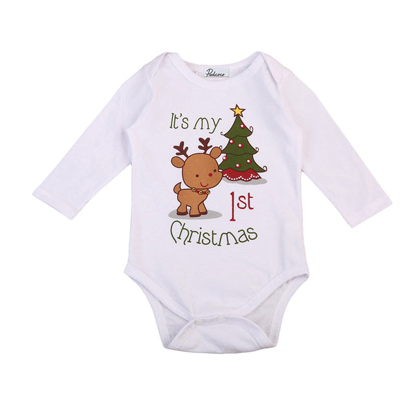 It's My 1st Christmas Reindeer Baby Bodysuit