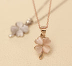 Opal Four Leaf Clover Necklace