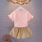 Girls' Casual Cotton T-Shirt and Shorts Set 2020