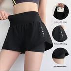 Women's Fitness Two-Piece Anti-Exposure Shorts Set
