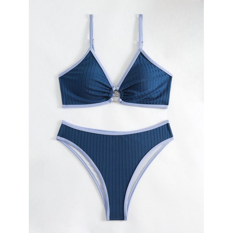 Womens Ribbed Two-Piece Bikini Set