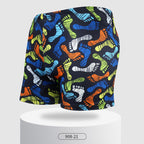 Large Loose Fit Adult Swim Shorts with Beach Print