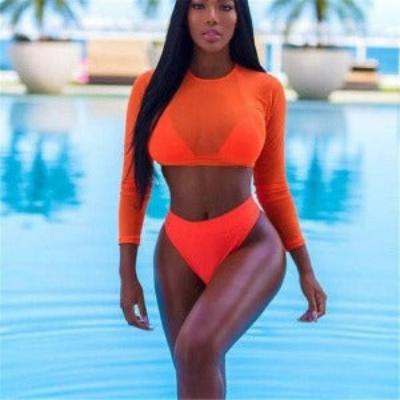 Long Sleeve Three-Piece Bikini Set